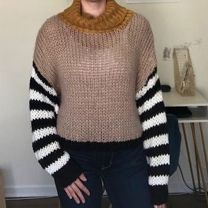 Cropped Turtleneck Sweater